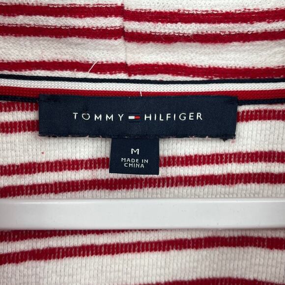 Tommy Hilfiger Terry Funnel Neck Womens Top Sz M Nautical Coastal Preppy Y2K - Picture 8 of 10